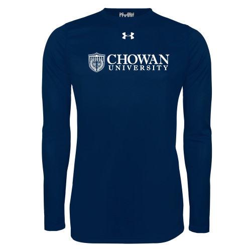  Under Armour Navy Long Sleeve Tech Tee - Horizontal Primary Mark
