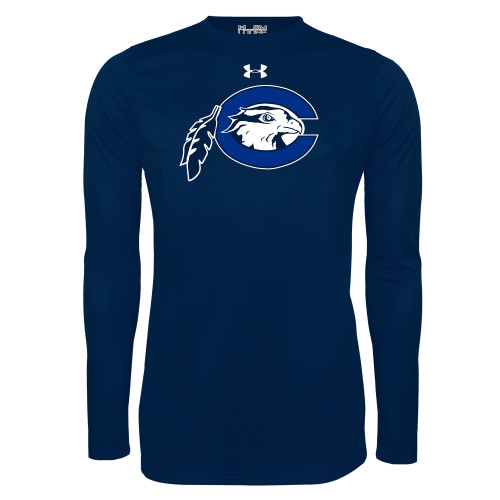  Under Armour Navy Long Sleeve Tech Tee - Mascot Logo