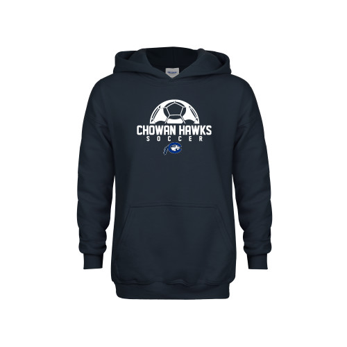  Youth Navy Fleece Hoodie - Chowan Hawks Soccer