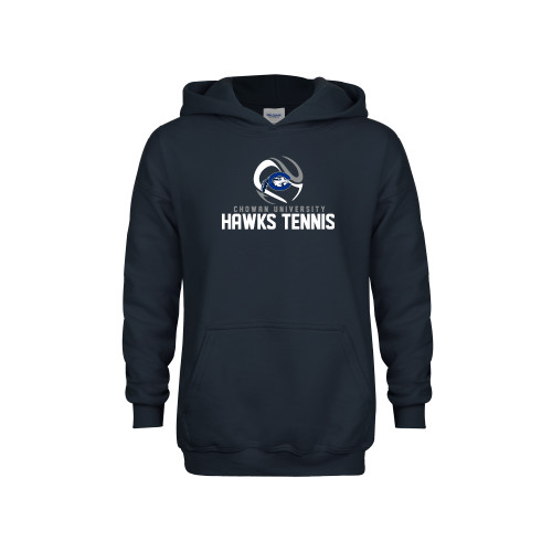  Youth Navy Fleece Hoodie - Chowan Hawks Tennis