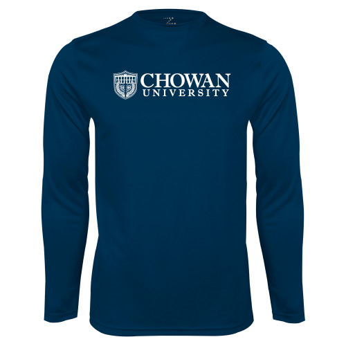  Navy Performance Long Sleeve Shirt - Horizontal Primary Mark