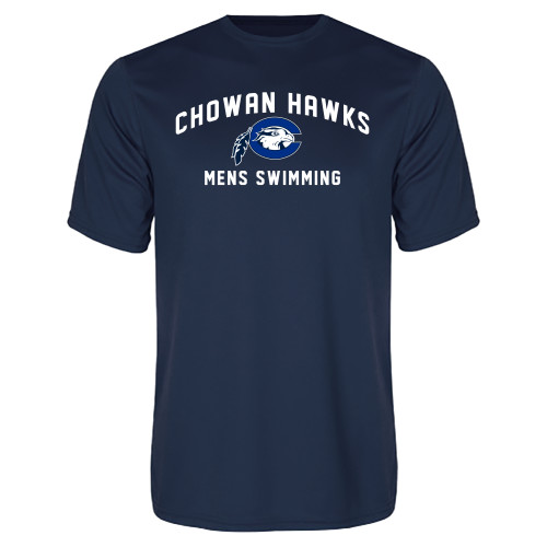  Navy Performance Tee - Chowan Mens Swimming