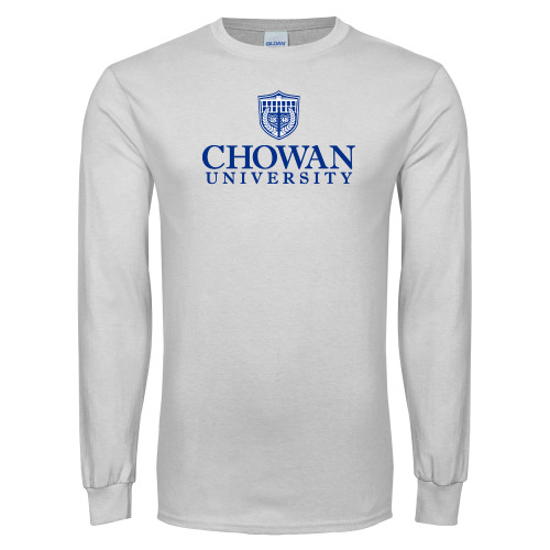  White Long Sleeve T Shirt - Primary Mark
