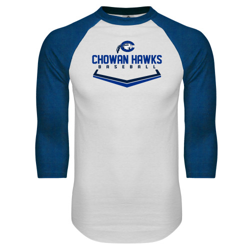 Main Image for  White/Royal Raglan Baseball T Shirt