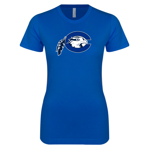  Next Level Womens Royal Boyfriend Tee - Mascot Logo