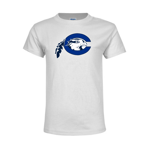  Youth White T Shirt - Mascot Logo