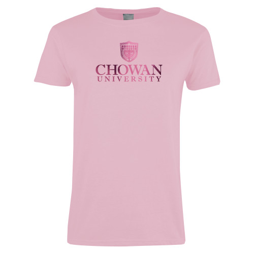  Womens Pink Short Sleeve Tee - Primary Mark  Foil