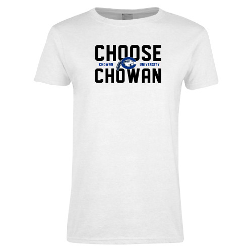  Womens White Short Sleeve Tee - Choose Chowan