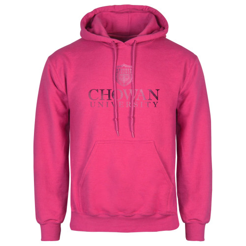  Womens Fuchsia Fleece Hoodie - Primary Mark  Foil