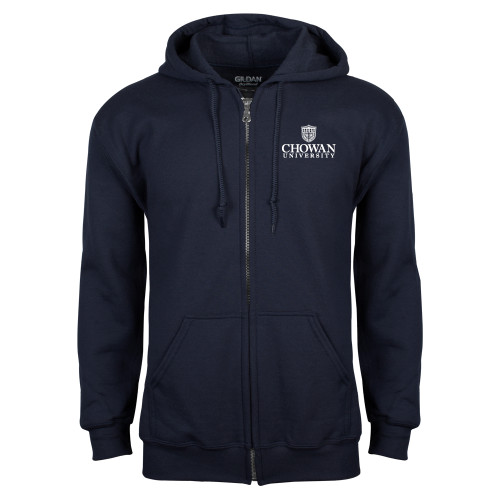  Navy Fleece Full Zip Hoodie - Primary Mark