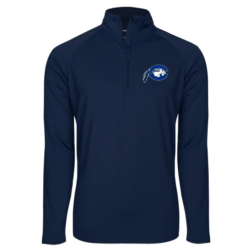  Sport Tek Navy Sport Wick Stretch 1/2 Zip Pullover - Mascot Logo