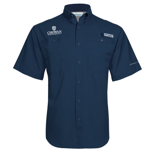  Columbia Navy Tamiami Performance Short Sleeve Shirt - Primary Mark