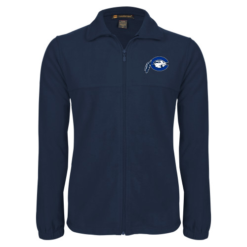  Navy Fleece Full Zip  Jacket - Mascot Logo