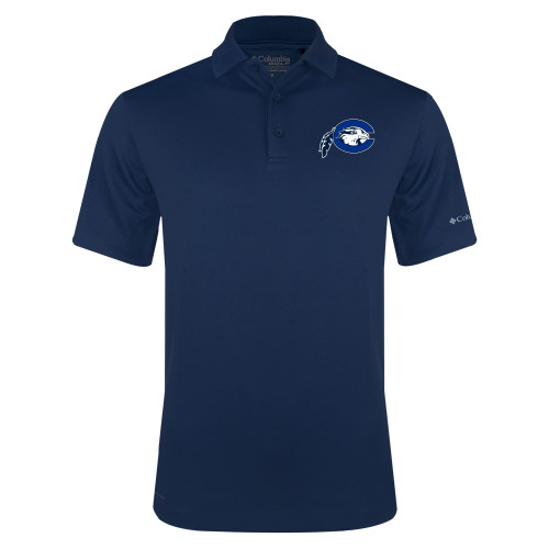  Columbia Navy Omni Wick Drive Polo - Mascot Logo