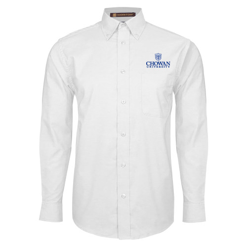  White Oxford Long Sleeve Shirt - Primary Mark
