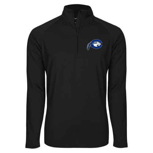  Sport Tek Black Sport Wick Stretch 1/2 Zip Pullover - Mascot Logo