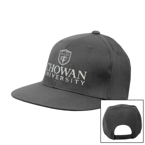  Charcoal Flat Bill Snapback Hat - Primary Mark