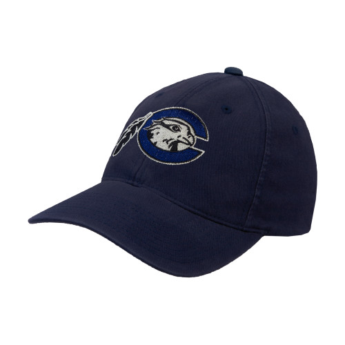  Navy Flexfit Structured Low Profile Hat - Mascot Logo