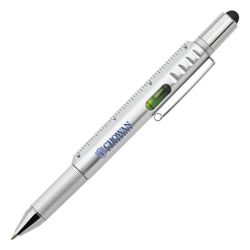  6 in 1 Silver Ballpoint Pen - Horizontal Primary Mark