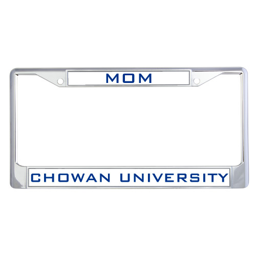  Mom Metal License Plate Frame in Chrome - Mom