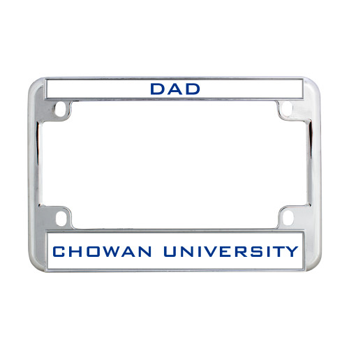  Metal Motorcycle License Plate Frame in Chrome - Dad