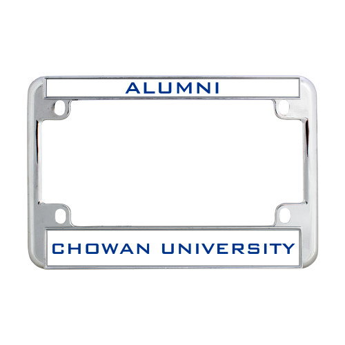  Metal Motorcycle License Plate Frame in Chrome - Alumni