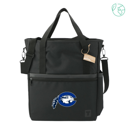  Tranzip Black Recycled Computer Tote - Mascot Logo