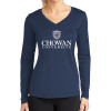 Thumbnail image for  Womens Navy Performance Long Sleeve V Neck Shirt