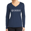 Thumbnail image for  Womens Navy Performance Long Sleeve V Neck Shirt