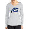 Thumbnail image for  Womens White Performance Long Sleeve V Neck Shirt