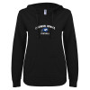 Thumbnail image for  ENZA Womens Black V Notch Raw Edge Fleece Hoodie