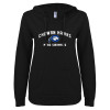 Thumbnail image for  ENZA Womens Black V Notch Raw Edge Fleece Hoodie
