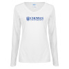 Thumbnail image for  Womens White Long Sleeve V Neck Tee