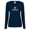 Thumbnail image for  Womens Navy Long Sleeve V Neck Tee