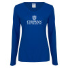 Thumbnail image for  Womens Royal Long Sleeve V Neck Tee 