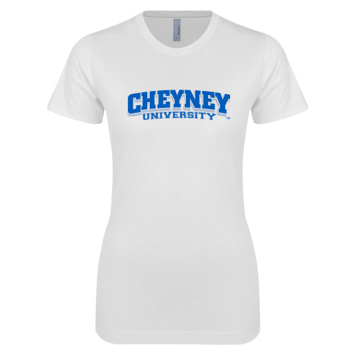  Next Level Womens White Boyfriend Tee - Cheyney University