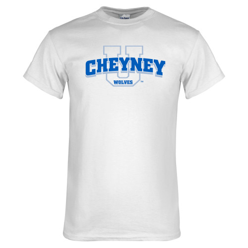  White T Shirt - Cheyney U Wolves
