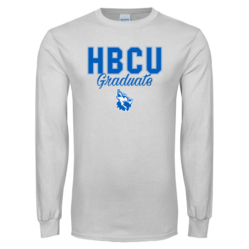  White Long Sleeve T Shirt - HBCU Graduate