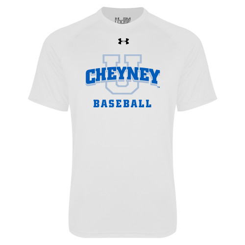 Under Armour White Tech Tee - Baseball