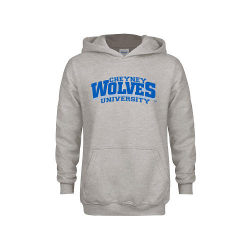  Youth Grey Fleece Hood - Primary Mark