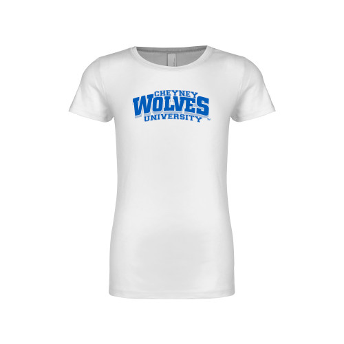  Next Level Girls White Fashion Fit T Shirt - Primary Mark