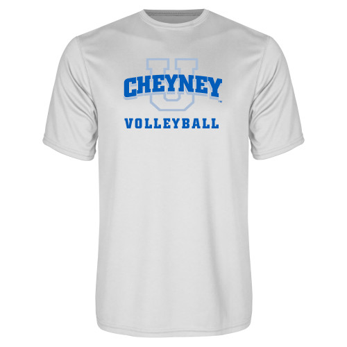  White Performance Tee - Volleyball