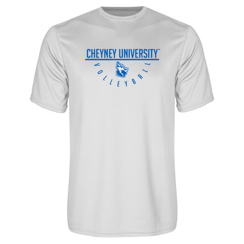  White Performance Tee - Volleyball Under Bar