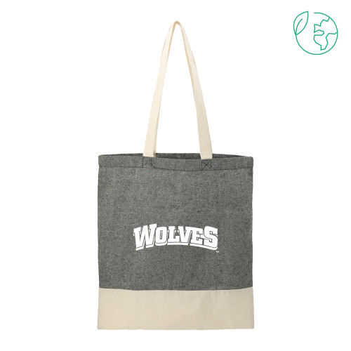  Split Recycled Black Cotton Twill Convention Tote - Primary Mark