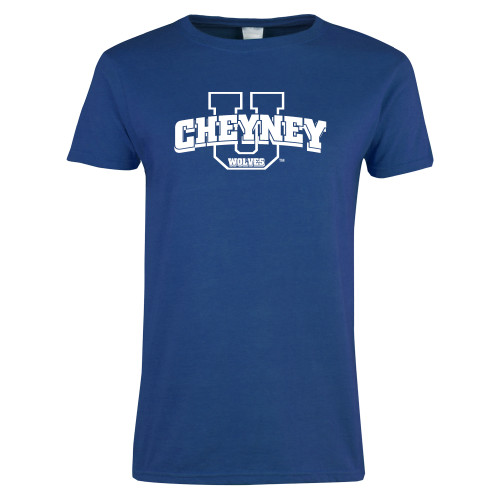  Womens Royal Short Sleeve Tee - Cheyney U Wolves