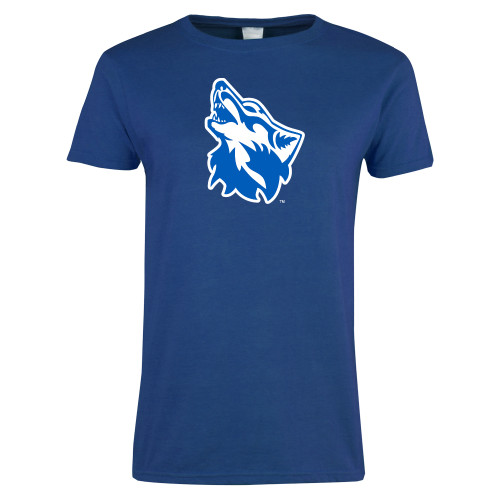  Womens Royal Short Sleeve Tee - Wolf Head