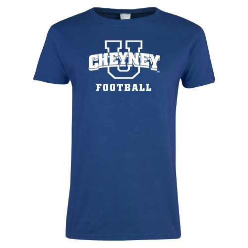  Womens Royal Short Sleeve Tee - Football
