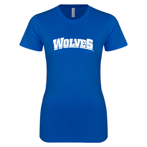  Next Level Womens Royal Boyfriend Tee - Wolves