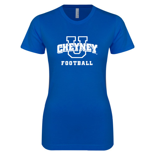  Next Level Womens Royal Boyfriend Tee - Football