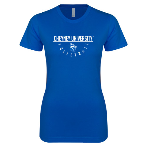  Next Level Womens Royal Boyfriend Tee - Volleyball Under Bar